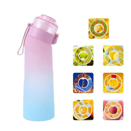 0 Sugar 0 Calorie Scented Water Bottle Gradient of pink and blue.