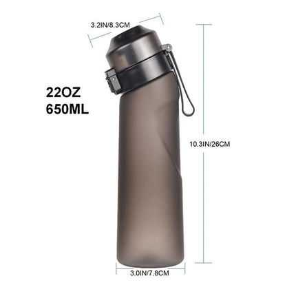 0 Sugar 0 Calorie Scented Water Bottle Matte Black.