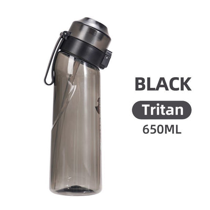 0 Sugar 0 Calorie Scented Water Bottle Transparent black.