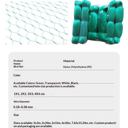 Transparentnylonmesh,4meterswideby12meterslong.