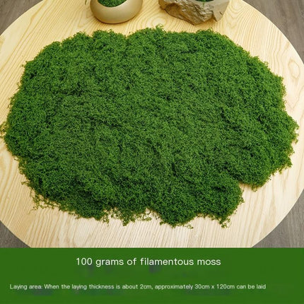 diy artificial moss lawn-Dark Green Filamentous Moss 100g.
