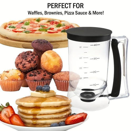 Handheld cake batter separator-Black.