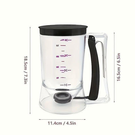 Handheld cake batter separator-Purple.