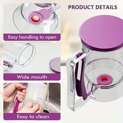 Handheld cake batter separator-Purple.