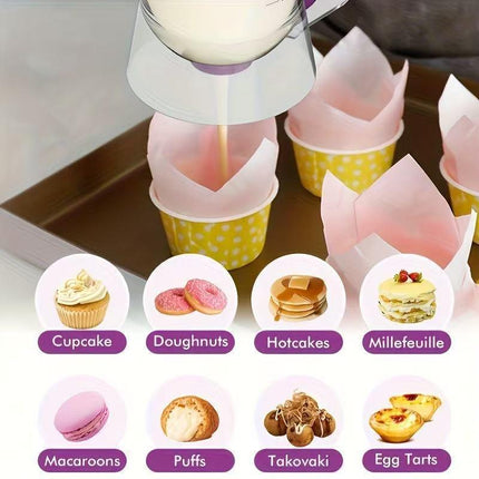 Handheld cake batter separator-Purple.