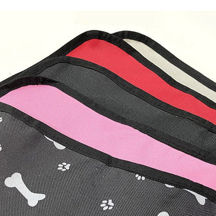 PetBlackBonePrintCarMat.