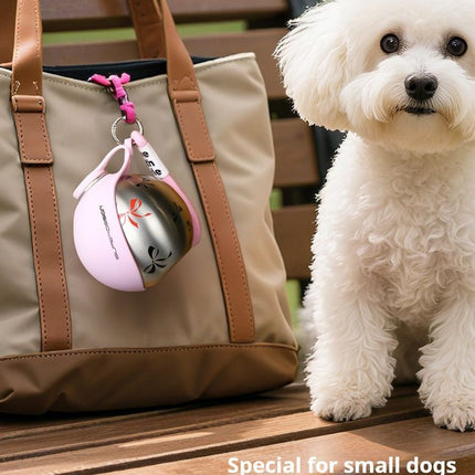 Blue Floral Print Xiaoman Portable Pet Water Bottle.