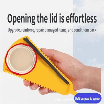 Multi-functional bottle cap opener.