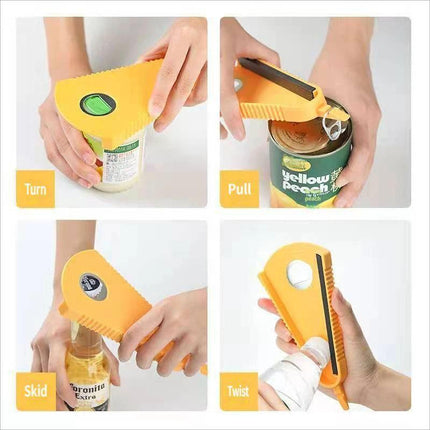 Multi-functional bottle cap opener.