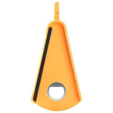 Multi-functional bottle cap opener.