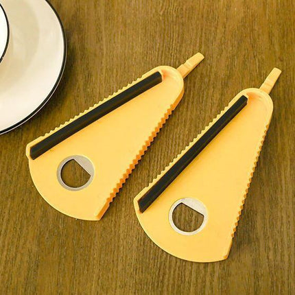 Multi-functional bottle cap opener.