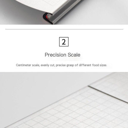 A stainless steel cheese slicer with scales-With scale.