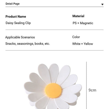 Daisy Sealing Clips Set White.