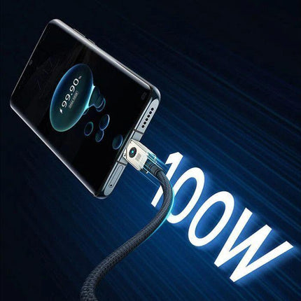 Fast charging data cable CtoC 100w 1m-Black.