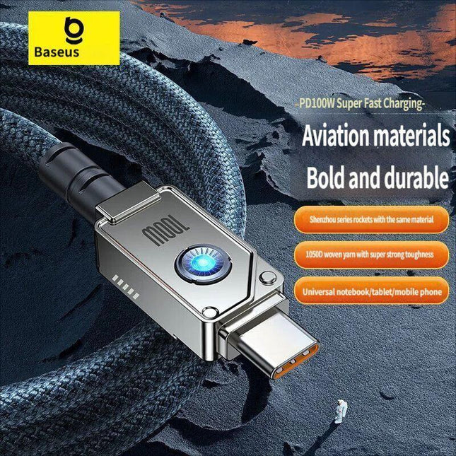 Fast charging data cable CtoC 100w 1m-White.
