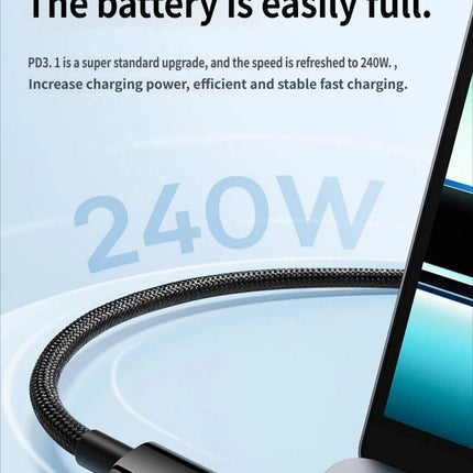 Data cable CtoC 240w 1m-Black.