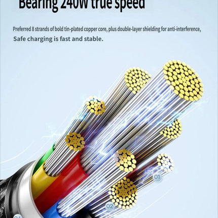 Data cable CtoC 240w 1m-Black.