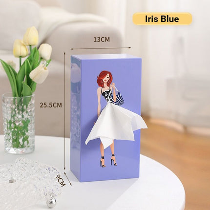 Dreamy Iris Blue Princess Tissue Box Holder.