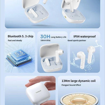 E16 Bluetooth headset-Blue.