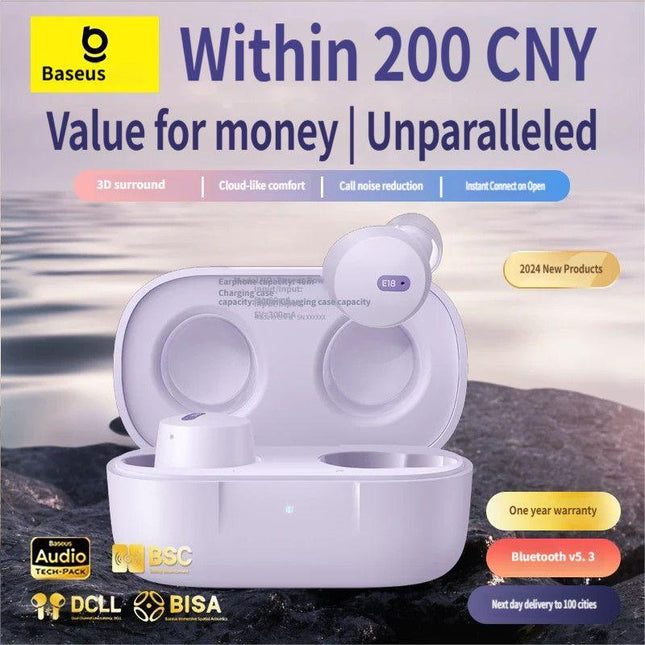 E18 Bluetooth headset-Purple.