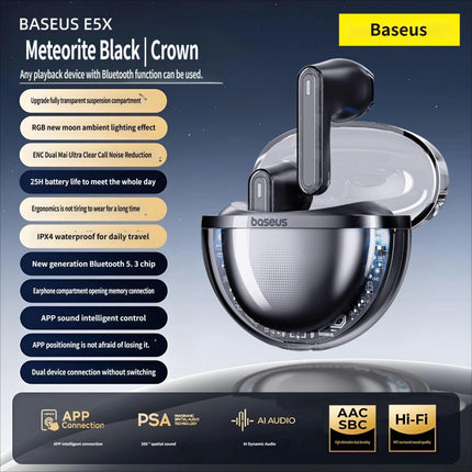 E5x Bluetooth headset-Black.