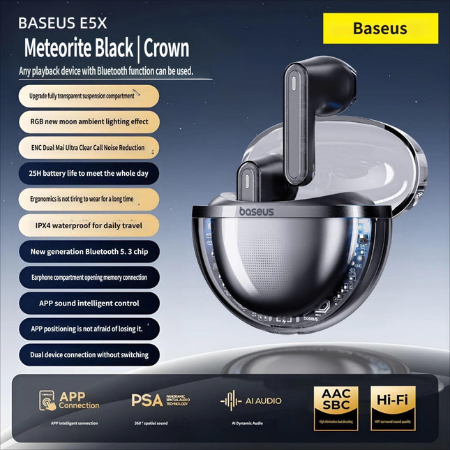 E5x Bluetooth headset-Black.