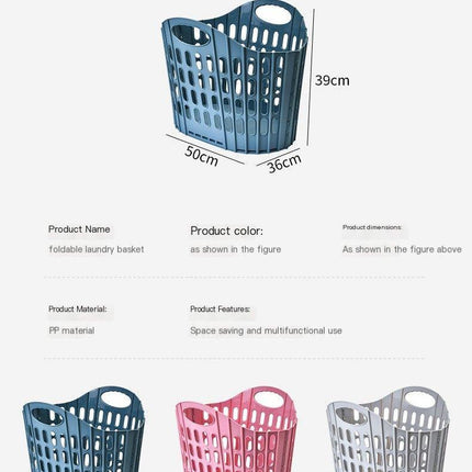 Fold the dirty clothes basket-large blue.