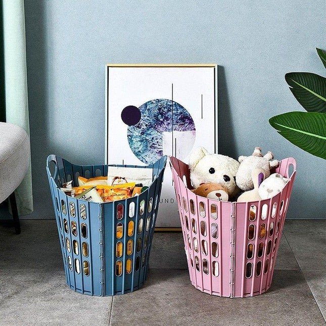 Fold the dirty clothes basket-small pink.