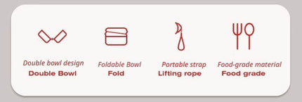 Foldable Outdoor Pet Bowl Light Brown.