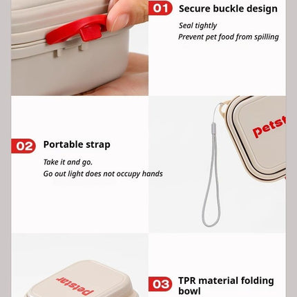 Foldable Outdoor Pet Bowl Light Brown.
