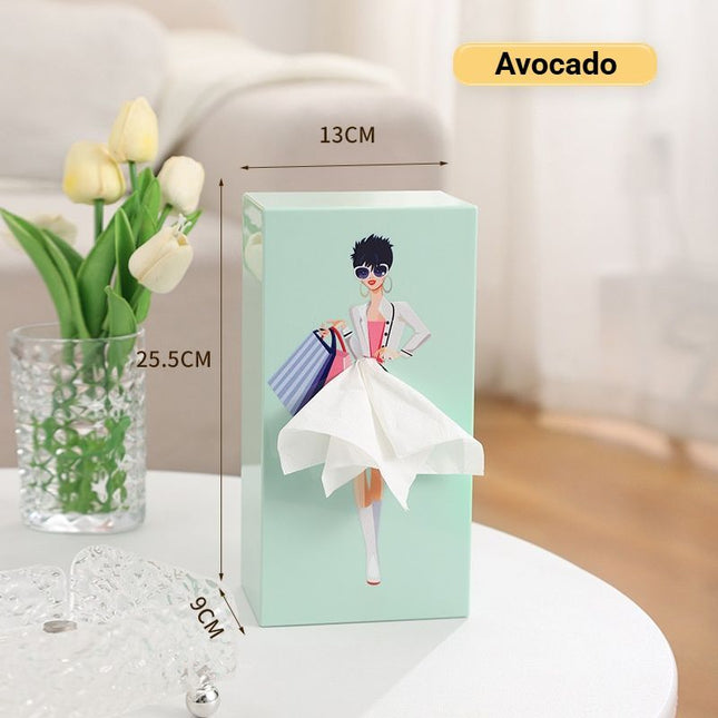 Fresh Avocado Green Princess Tissue Box Holder.