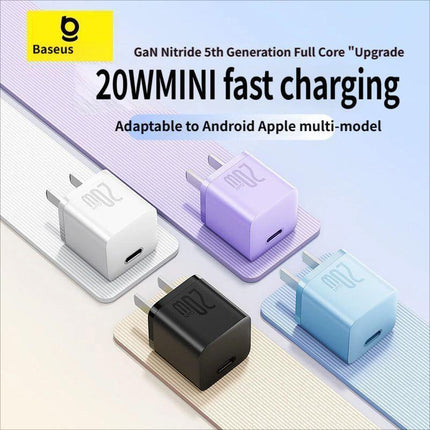 GaN5 Fast charging charger mini 1C 20W-Blue.