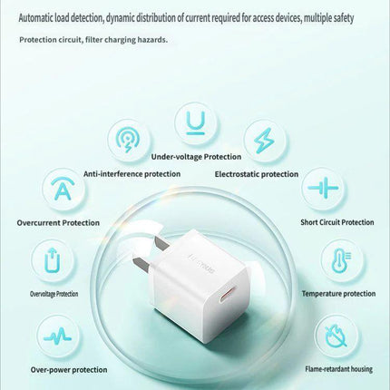 GaN5 Fast charging charger mini 1C 20W-Blue.