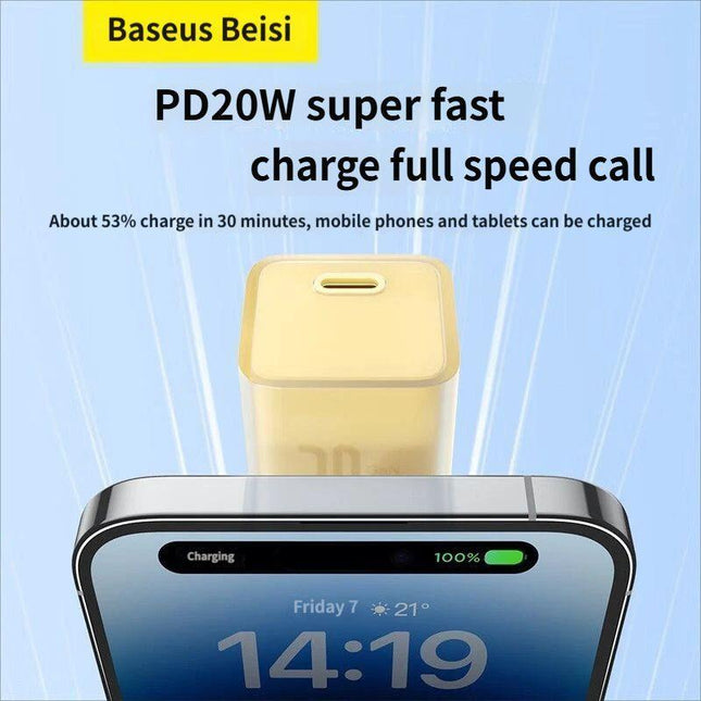 GaN5S Fast charging charger 1C 20W-Yellow.