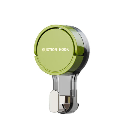 green Suction cup hook.