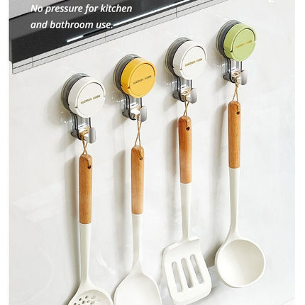 green Suction cup hook.