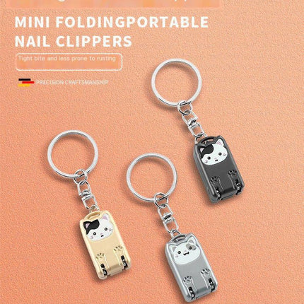So he carried folding nail clippers-Silver Mini cat.