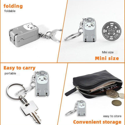 So he carried folding nail clippers-Silver Mini cat.