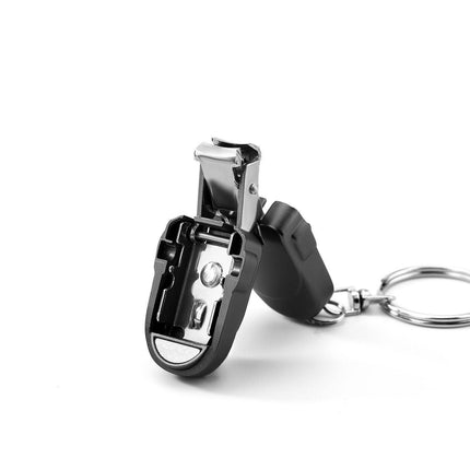 So he carried folding nail clippers-Silver Mini cat.