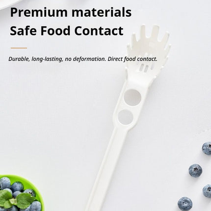 Noodle ladle white.