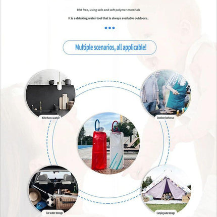 Portable Water Bottle - White.