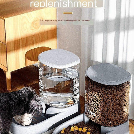 Pet automatic feeder-Pink Water Dispenser.