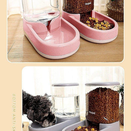 Pet automatic feeder-Pink Water Dispenser.