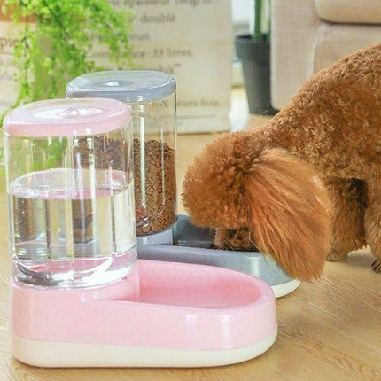 Pet automatic feeder-Pink Water Dispenser.