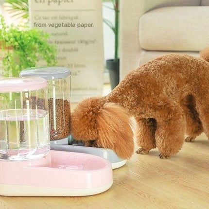 Pet automatic feeder-Pink Water Dispenser.