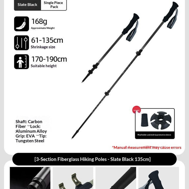 CarbonFiberTelescopicPole-ForHeightsUnder170cm.
