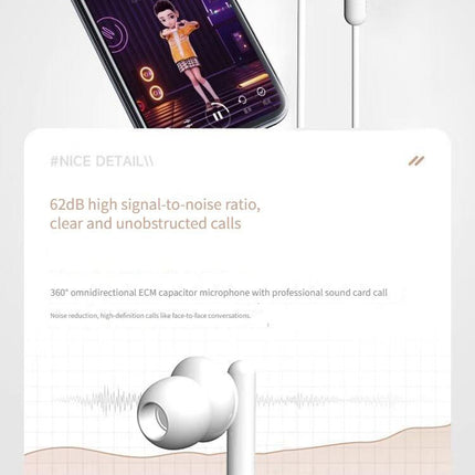 QK01 Wired karaoke headphones-White.