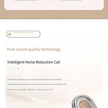 S16 Bluetooth headset-Beige.