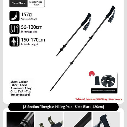 CarbonFiberTelescopicPole-ForHeightsUnder170cm.