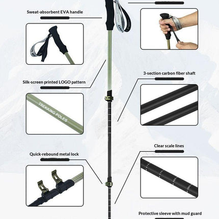 CarbonFiberTelescopicPole-ForHeightsUnder170cm.